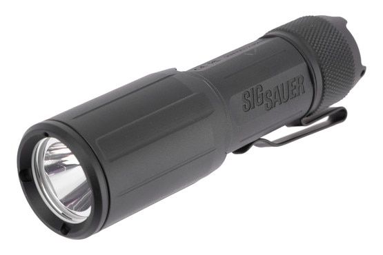 Sig Sauer FOXTROT-EDC Compact Flashlight has a glass lens and custom reflector.